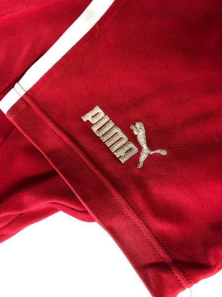 PUMA プーマ キッズ ロゴプリント ジャージパンツ 160 赤 ポリエステル_画像5