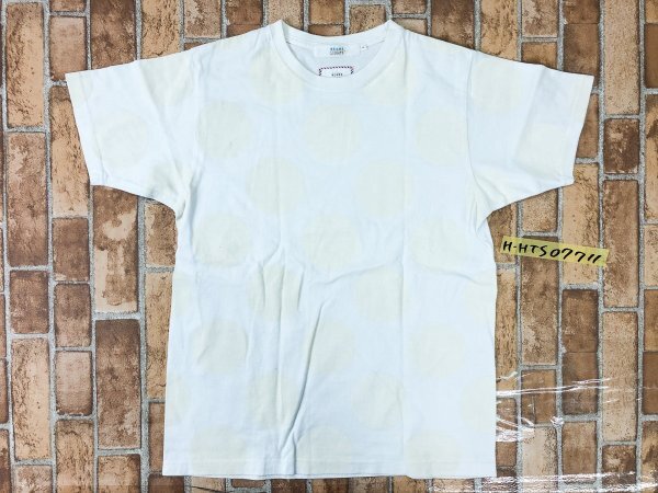 BEAMS LIGHT Beams laitsu lady's polka dot * dot print short sleeves T-shirt S white 