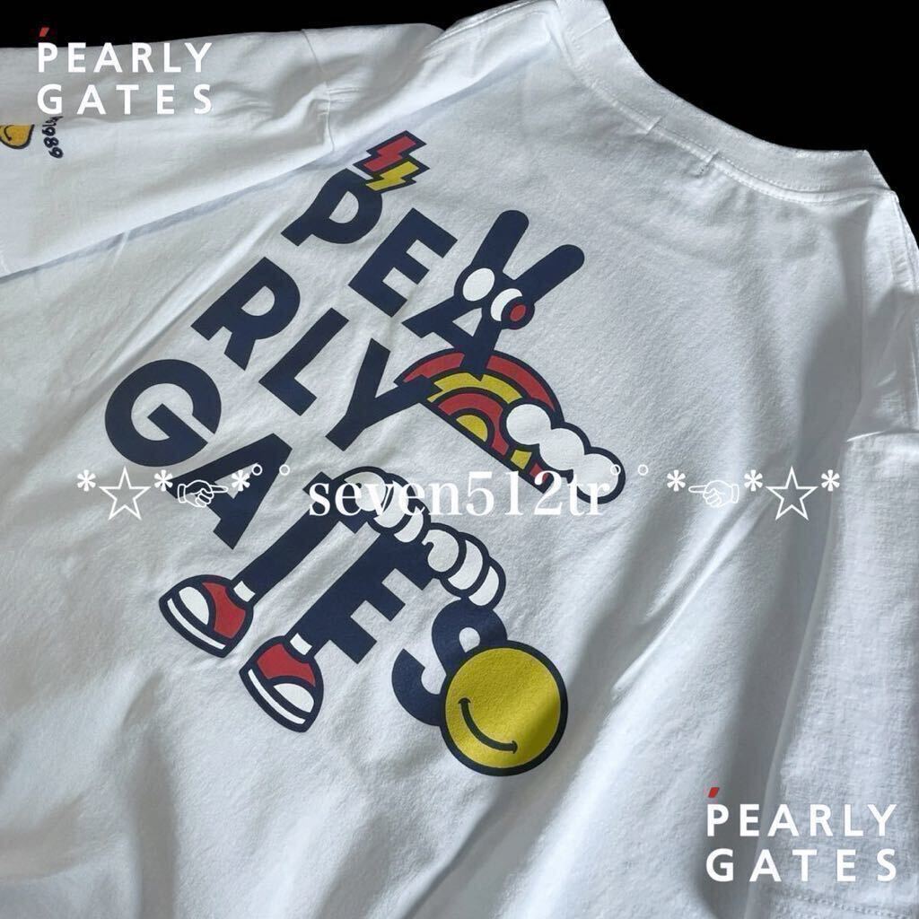 本物 新品 50439115 PEARLY GATESパーリーゲイツ/5(サイズL)超人気 どうしちゃったPG 半袖Tシャツ 日本製の画像1