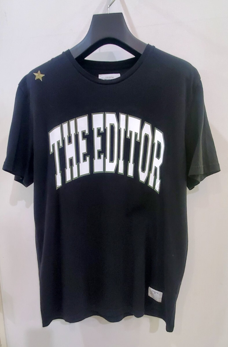 【SALE】 THE EDITOR ジ エディター ロゴプリントTシャツ BLACK XL ￥17,600 E80600N17_画像6