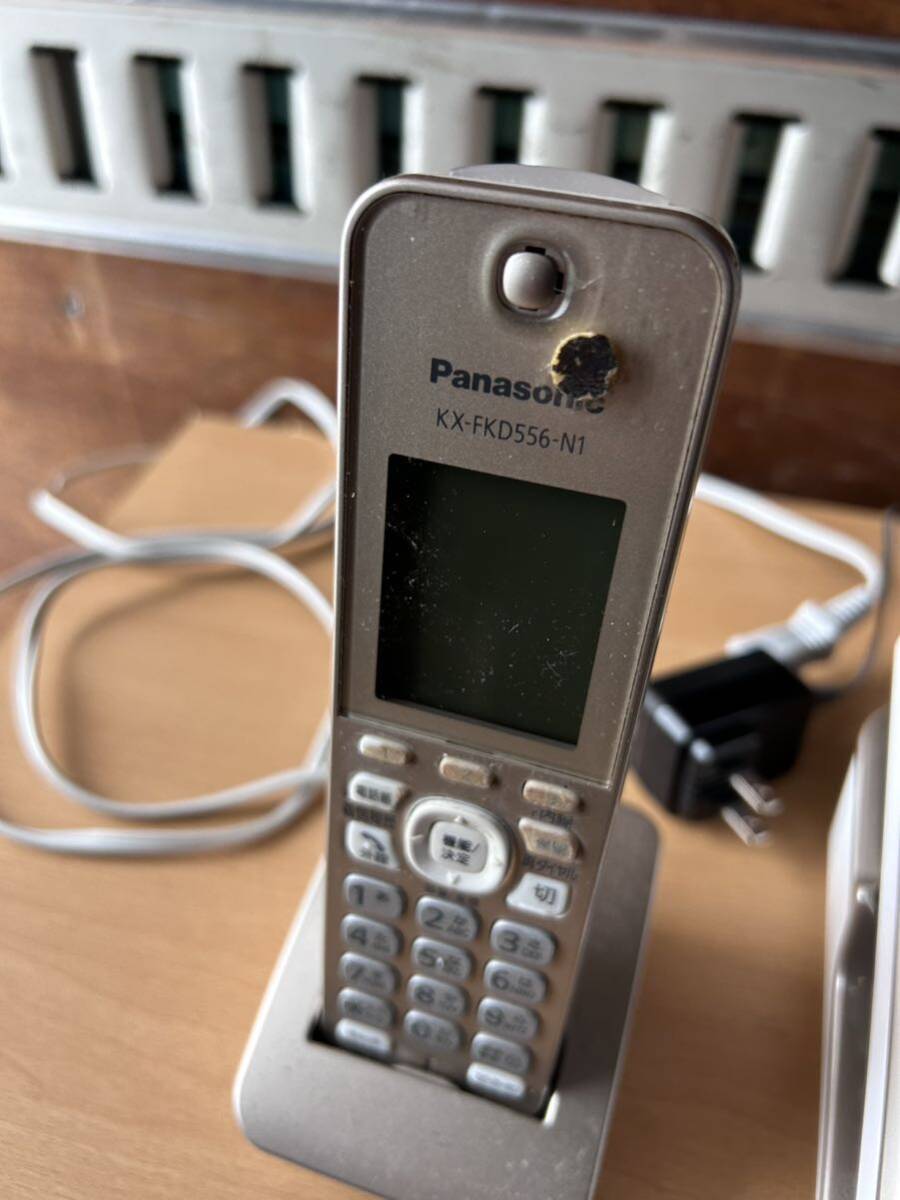 1 jpy start [ beautiful goods ]panasonic Panasonic cordless telephone machine VE-GD77-N/KX-FKD556-N1 champagne gold parent machine cordless handset set manual less 