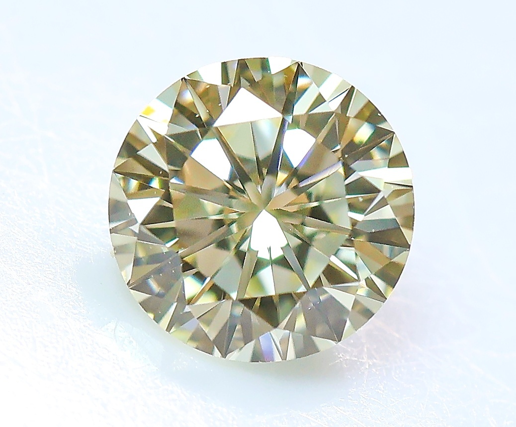 [100 jpy ~]VVS2!0.505ct natural diamond Berry light yellow ( natural color )Very Good!