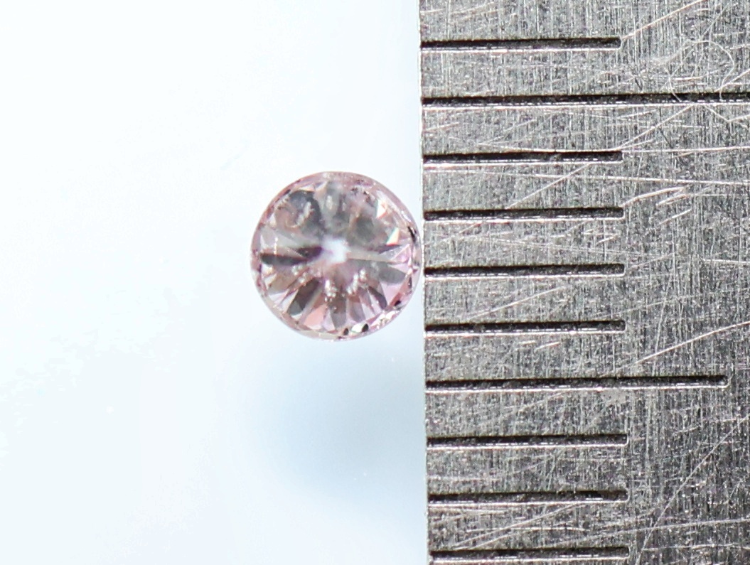 【１００円～】0.126ｃｔ 天然ダイヤ FANCY ORANGISH PINK（ナチュラルカラー）I1の画像5