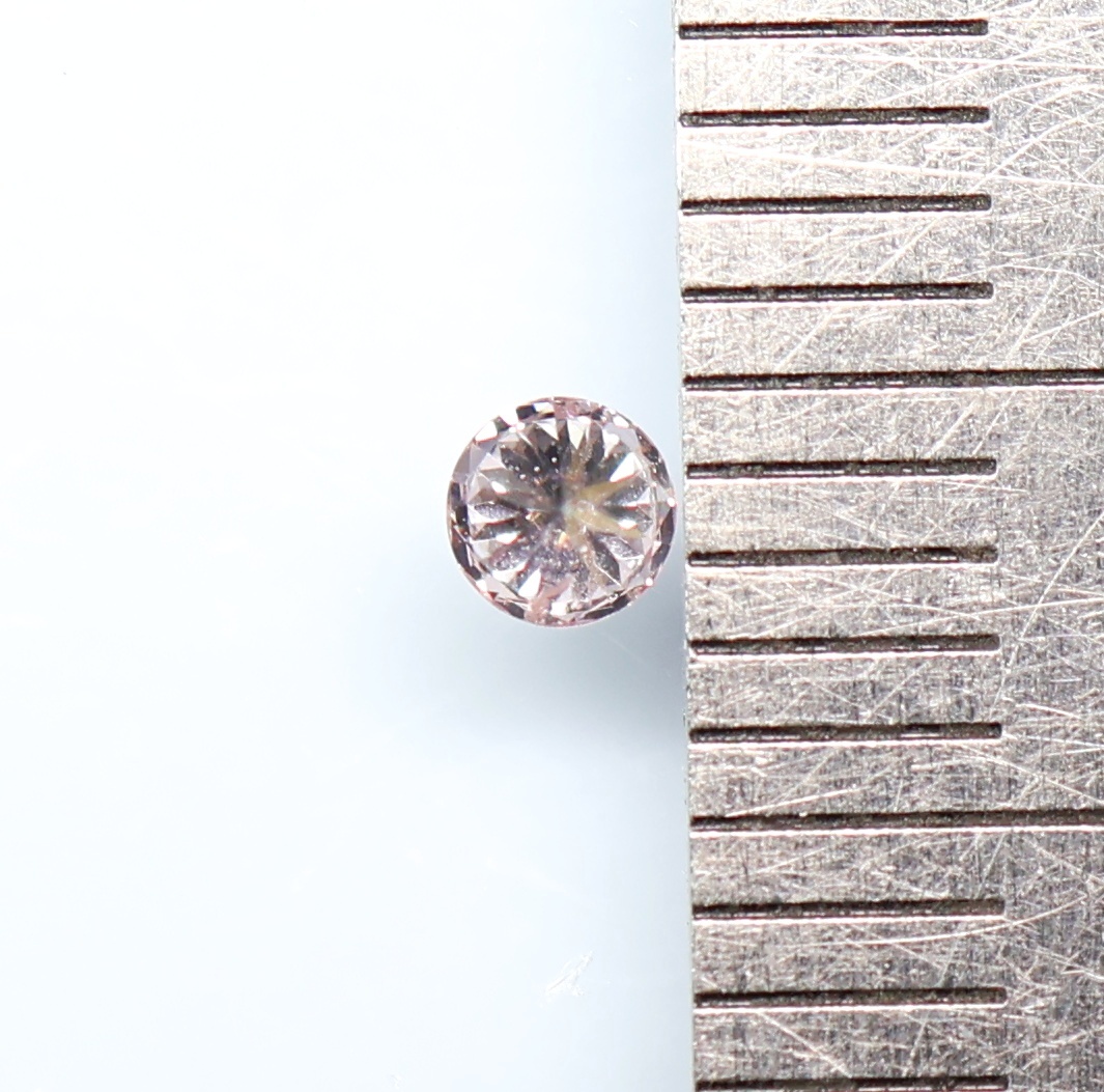 [100 jpy ~]0.069ct natural diamond FANCY ORANGISH PINK( natural color )I1