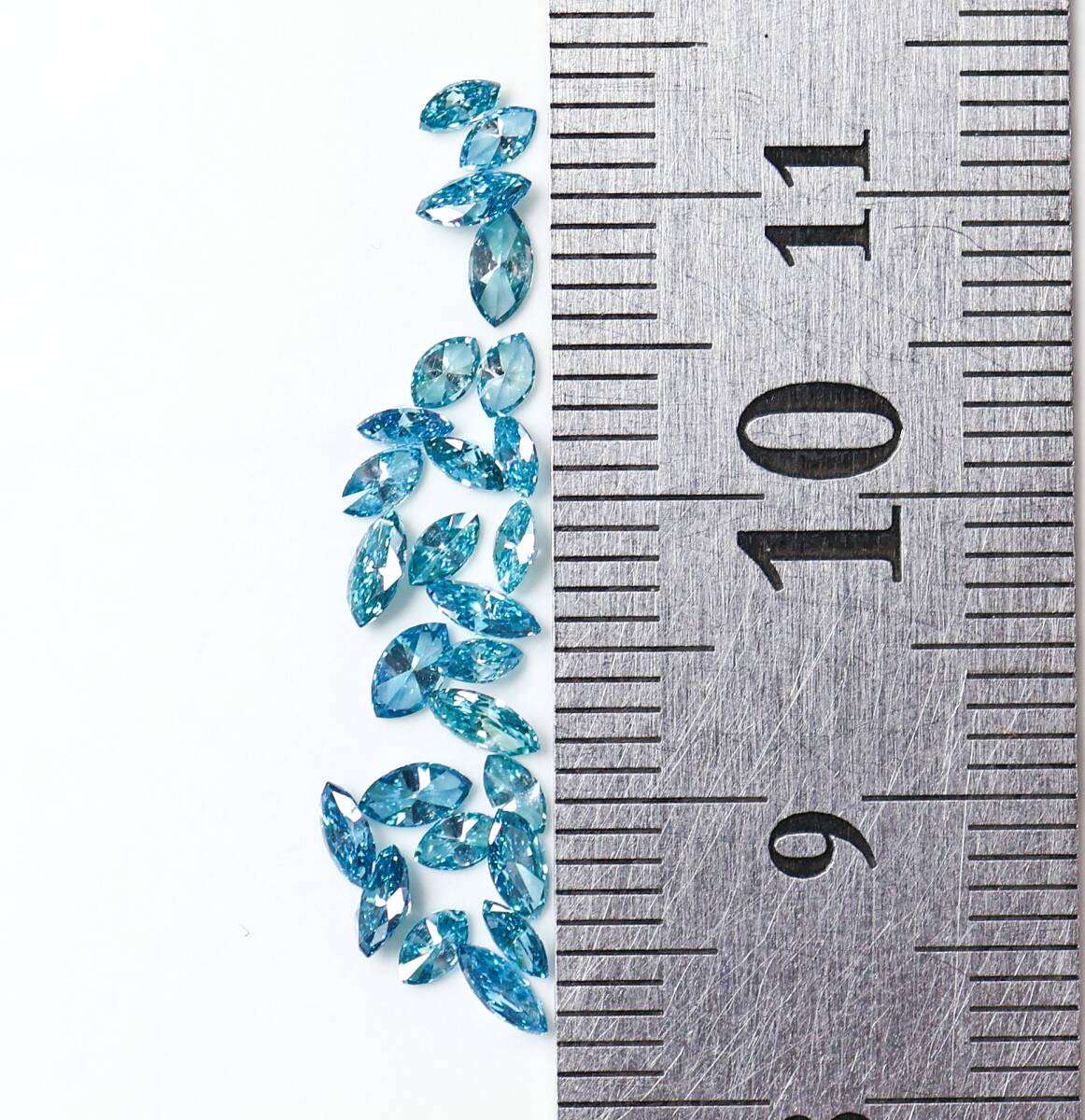 [100 jpy ~] total 1.58ct!26pc natural blue diamond ( treat )MQ cut 