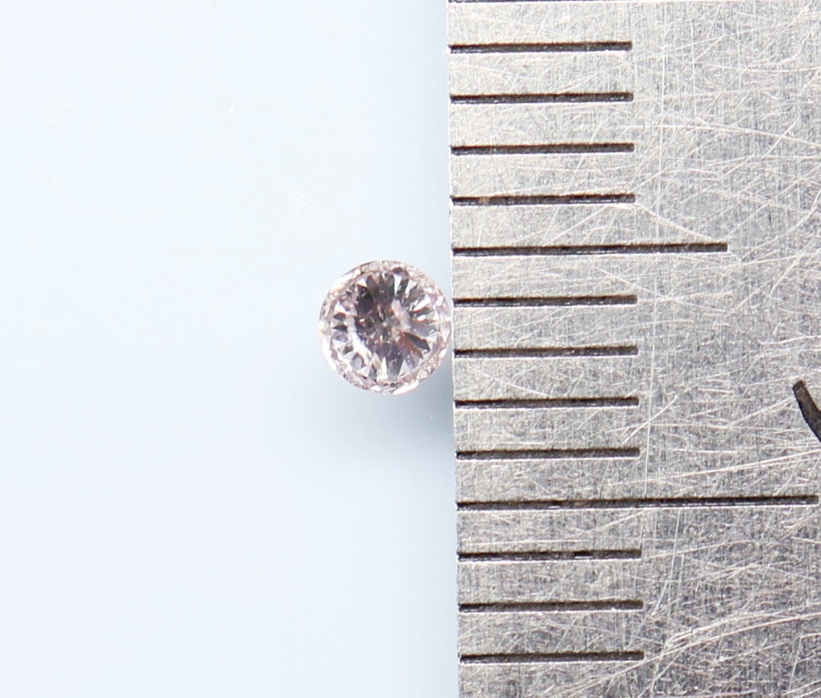 [100 jpy ~]0.068ct natural diamond FANCY ORANGISH PINK( natural color )I1