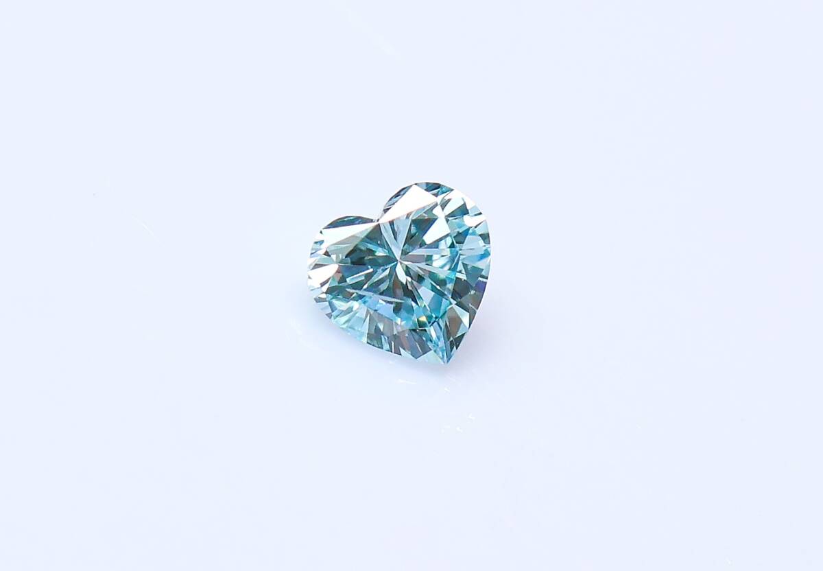 [100 jpy ~]0.129ct natural diamond FANCY GREENISH BLUE( treat )I1 HS cut 