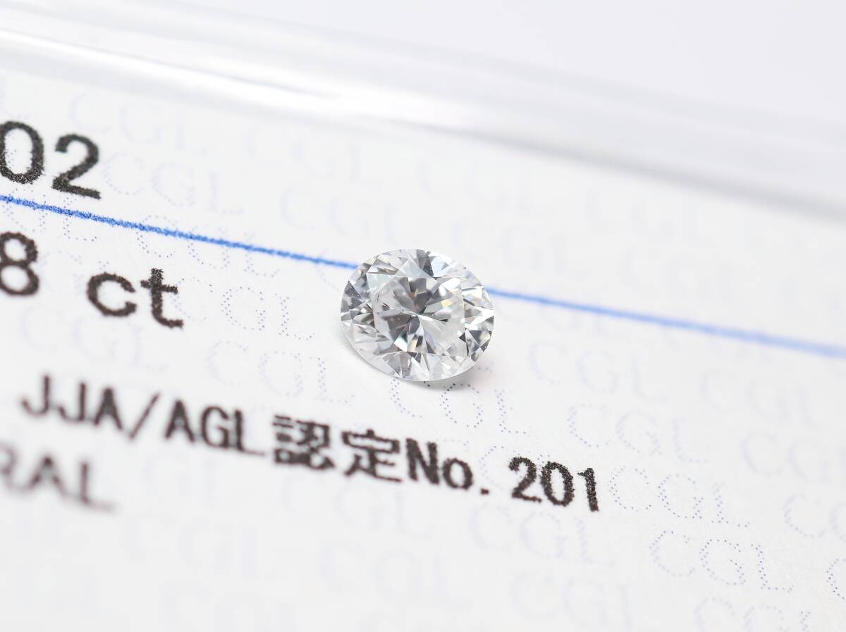 【１００円～】0.208ct 天然ダイヤ Eカラー（ナチュラルカラー）SI1 OVカットの画像2