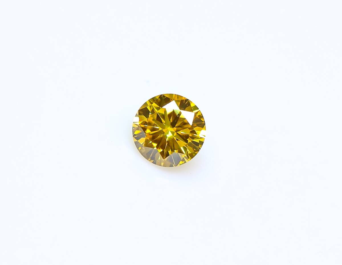 【１００円～】0.114ｃｔ 天然ダイヤ FANCY DEEP ORANGY YELLOW（ナチュラルカラー）SI1_画像2