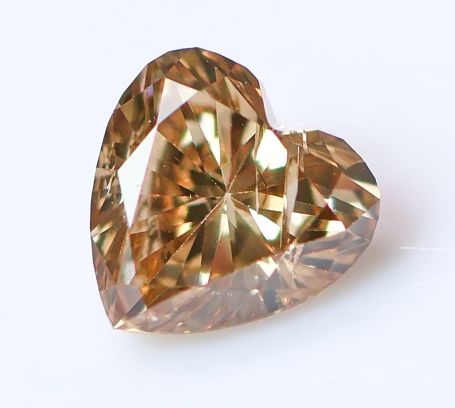 【１００円～】0.440ct 天然ダイヤ FANCY BROWN(ナチュラルカラー) I1 HSカット_画像1