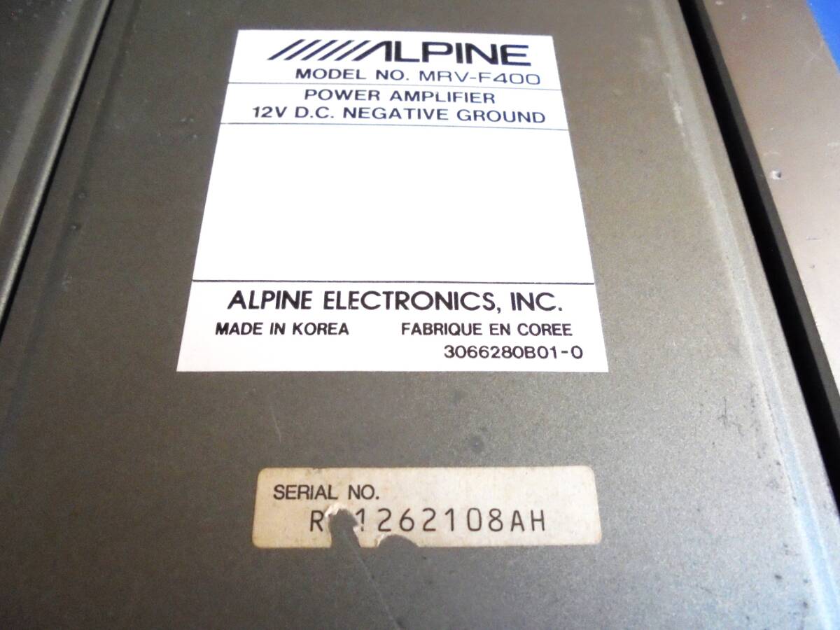 ★ALPINE アルパイン 人気モデル MRV-F400 120Wx4 HiFi 4/3/2ch 動作良好品 高音質 V12 Duo-βサーキット 即決有り！！★_画像8