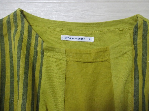  Natural Laundry *NATURAL LAUNDRY переключатель комбинированный тянуть over / хлопок лен свободно cut and sewn 2 сделано в Японии 