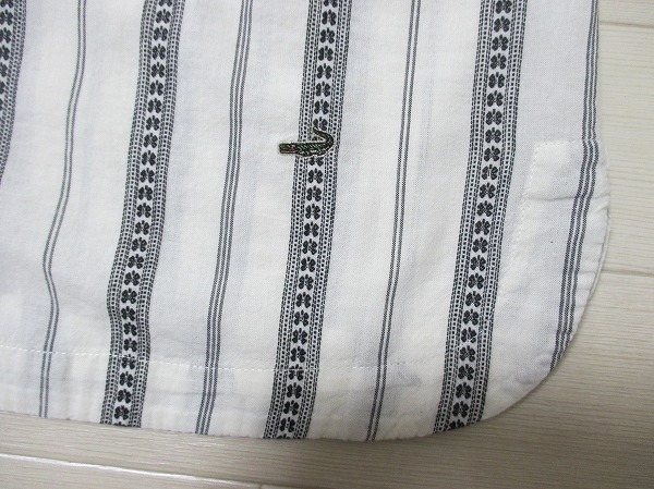 クロコダイル*CROCODILE 刺繍風生地チュニックシャツ 綿100％ Lサイズの画像7