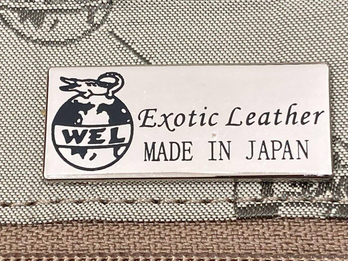 GIOM27690 EXOTIC LEATHER CROCODILE OSTRICH LEG 日本製 ハンドバッグ 現状品の画像3