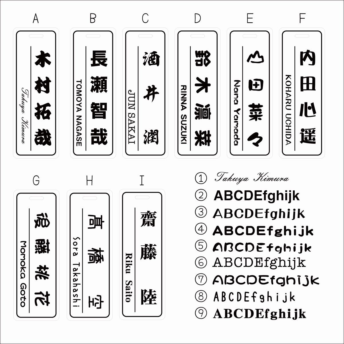 ゴルフバッグ用 ネームタグ ネームプレート ゴルフ タグ★シンプルデザイン★ゴールド シルバー 高級本革ベルト付き