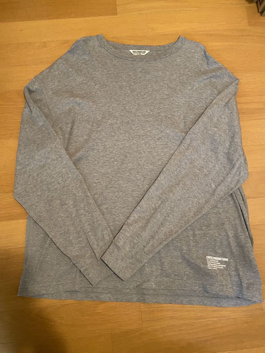 COOTIE (クーティー) Compact Yarn Honeycomb L/S Tee(ハニカムサーマルロングスリーブTEE) CTE-21A302 A.GRY ＸＬ カットソー グレーの画像2