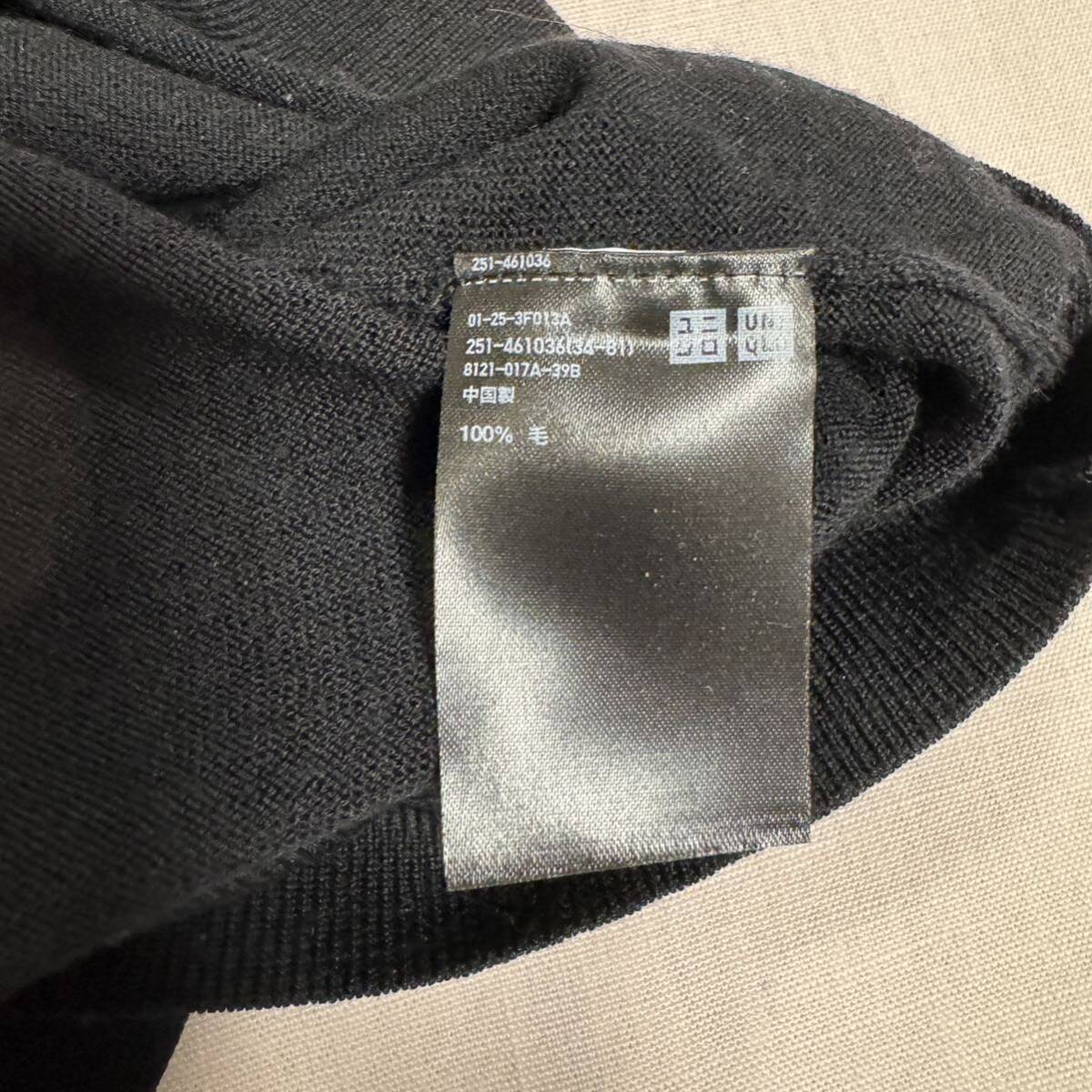 ユニクロ　黒　ニット　セーター　サイズＬ　_画像6