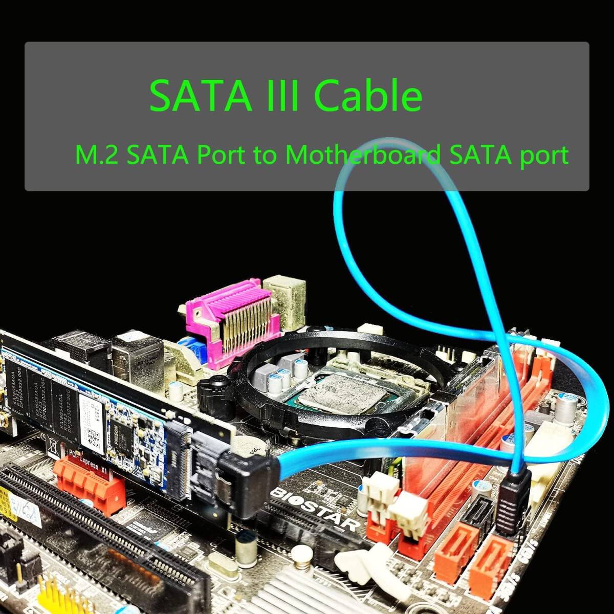 GLOTRENDS PA09-SA M.2 SATA - SATA III PCIe変換アダプターカード、M.2 SATA SSD_画像9