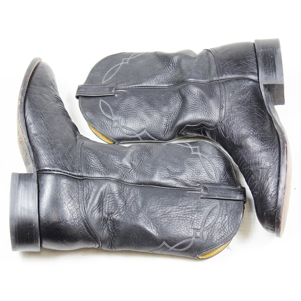 USA made 11D inscription 29cm corresponding KOCONA ROOTS Vintage western boots pesko boots leather shoes black black 24.4.1/P522