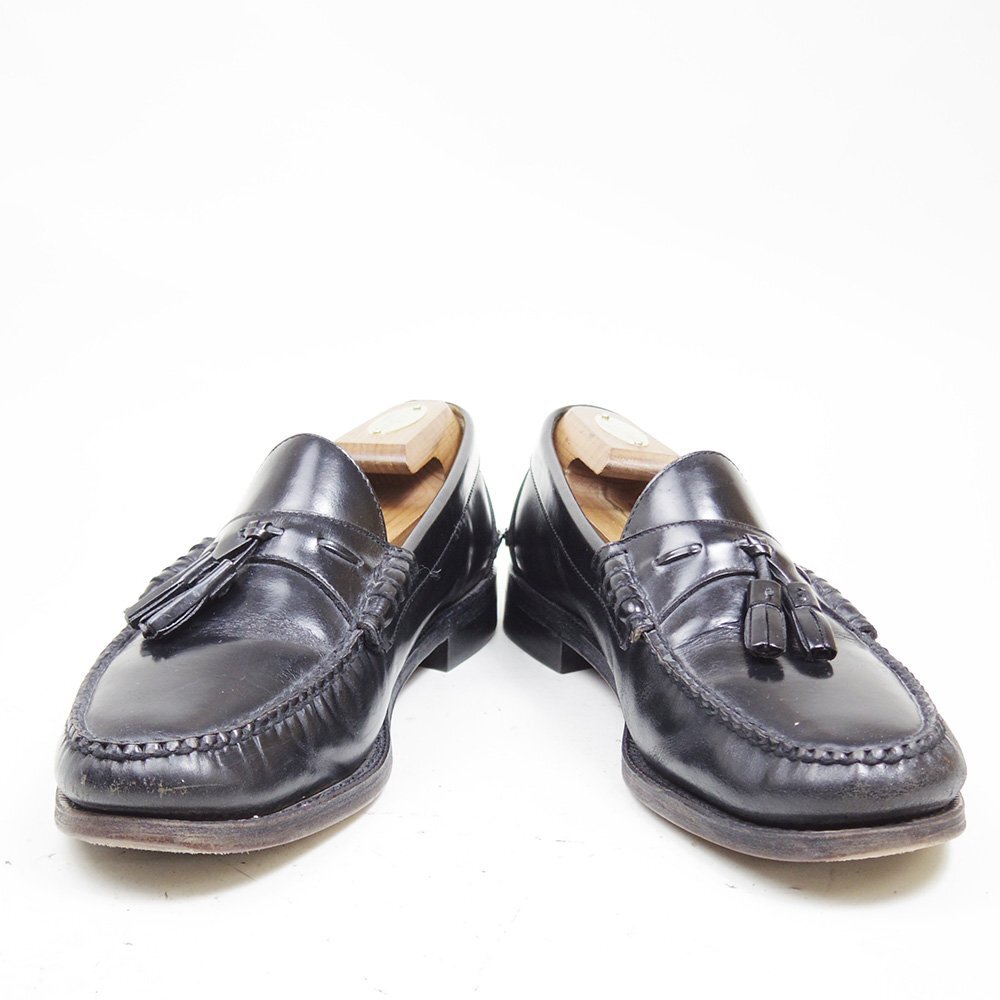 11 D/B надпись 29cm соответствует JOHNSTON&MURPHY John камень &ma-fi- кисточка Loafer ремешок кожа обувь черный чёрный 24.4.11/P658