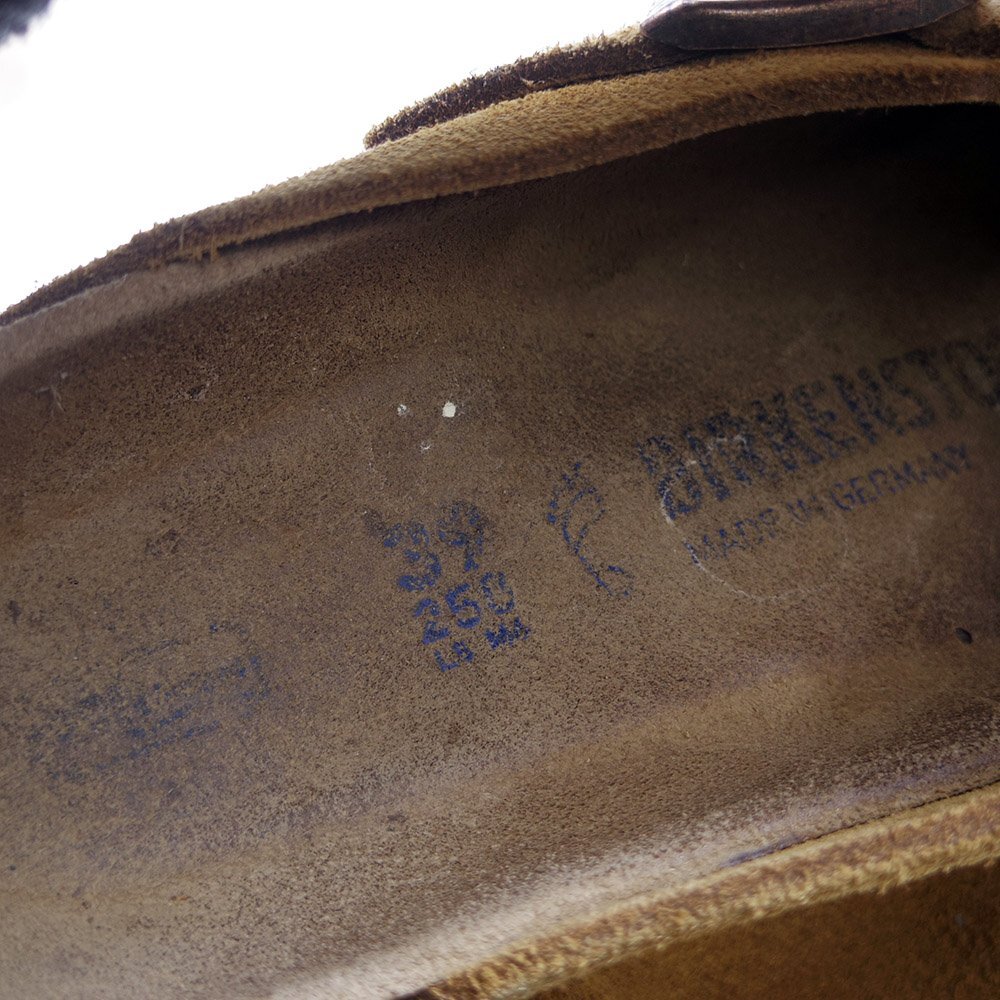 39 250表記 25㎝相当 BIRKENSTOCK BOSTON ビルケンシュトック  ボストン レザーサンダル コンフォート ブラウン/24.4.12/P688の画像10