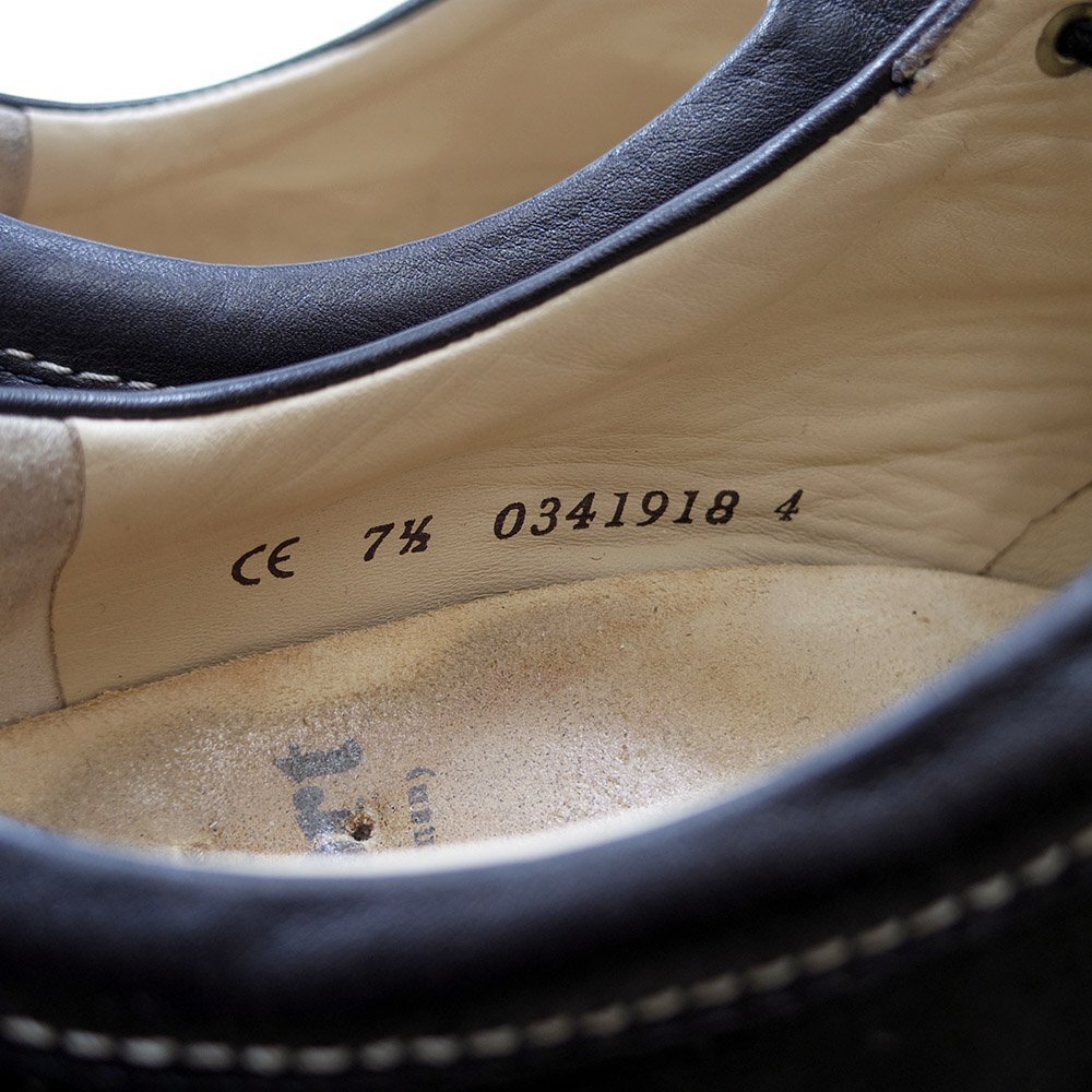 7 inscription 25.5. corresponding Finn Comfort fins comfort leather shoes Brown metallic /24.4.12/P675