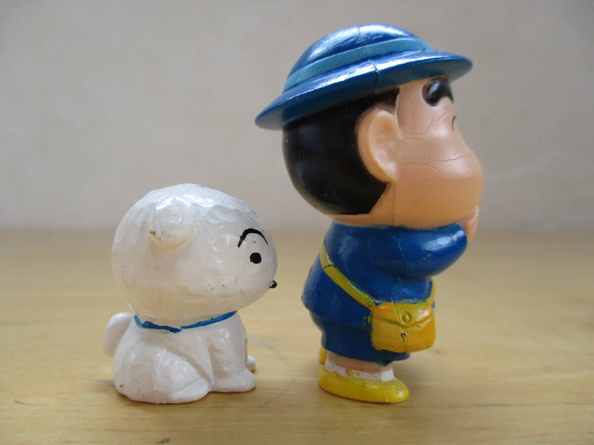 希少☆当時物 1993 クレヨンしんちゃん シロ 彩色 ゴム 人形 2種セット PVC フィギュアの画像4