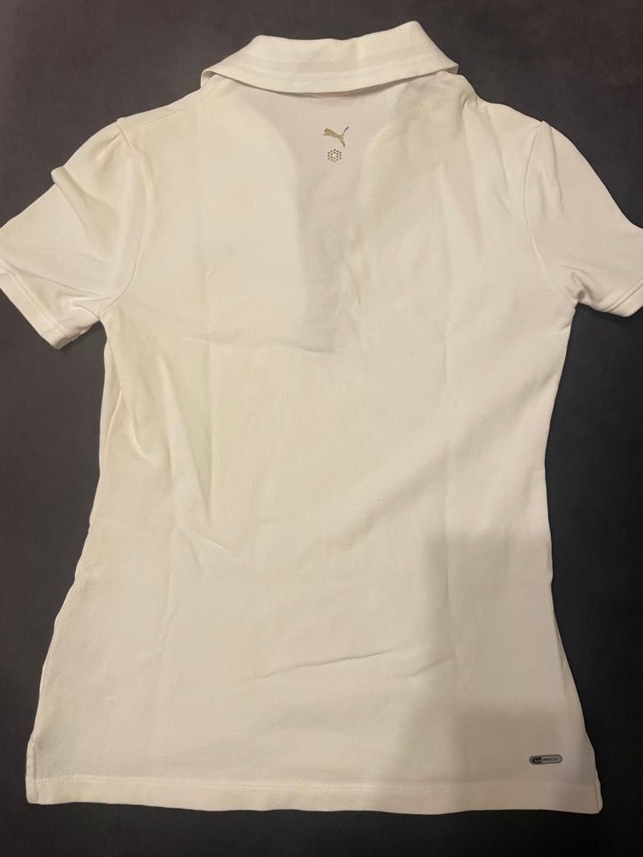 ゴルフウェア 半袖ポロシャツ PUMA ホワイト　Mサイズ