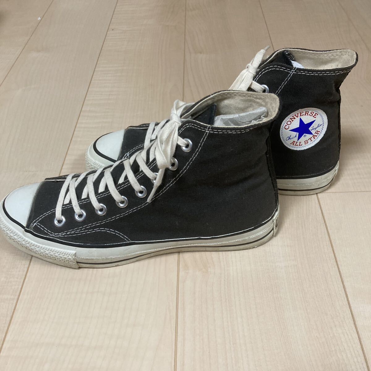 CONVERSE ALL STAR HI BLACK 8 1/2 80s vintage USA製 極美品 CONVERSE ALL STAR HI BLACK 8 1/2 80s vintage USA製 極美品