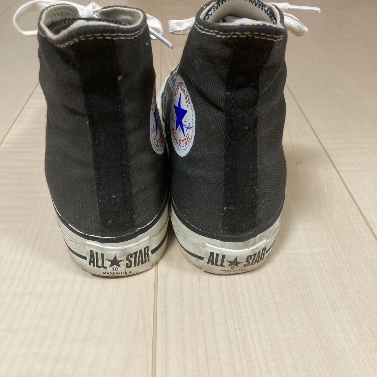 CONVERSE ALL STAR HI BLACK 8 1/2 80s vintage USA製 極美品 CONVERSE ALL STAR HI BLACK 8 1/2 80s vintage USA製 極美品