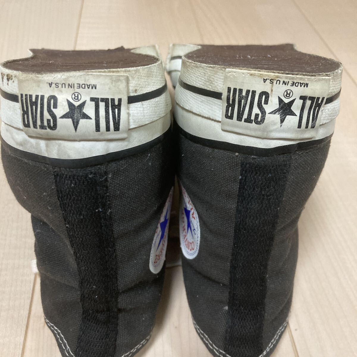 CONVERSE ALL STAR HI BLACK 8 1/2 80s vintage USA製 極美品 CONVERSE ALL STAR HI BLACK 8 1/2 80s vintage USA製 極美品