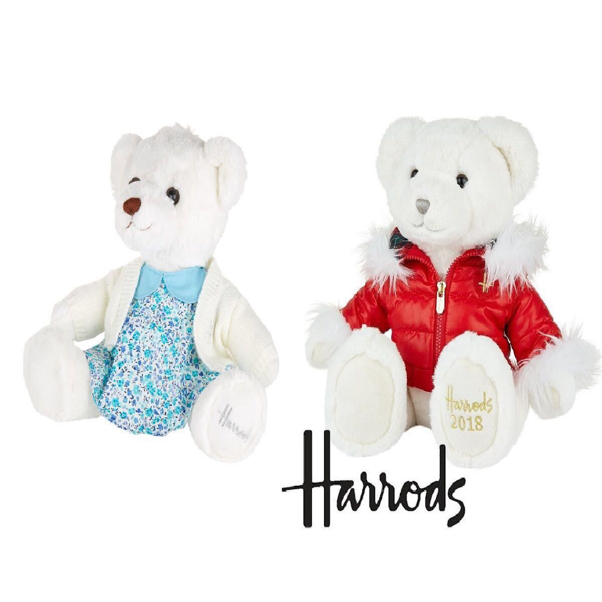 Harrods 2018年　限定　イヤーベア　ハロッズ オリバー クリスマスベア 31cm  テディベア ぬいぐるみ  