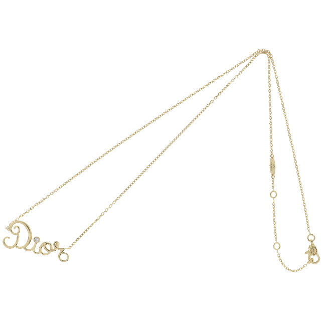 （新品仕上げ済）クリスチャン ディオール Christian Dior ディオール アムール ダイヤ ネックレス K18 YG×ダイヤ JOUI95051 証明書 8673_画像5