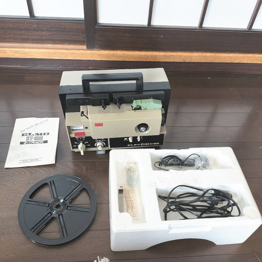 ELMO ST-180 Elmo 8 millimeter .. machine sound projector beautiful goods original box manual attaching .2 truck that time thing Showa Retro 