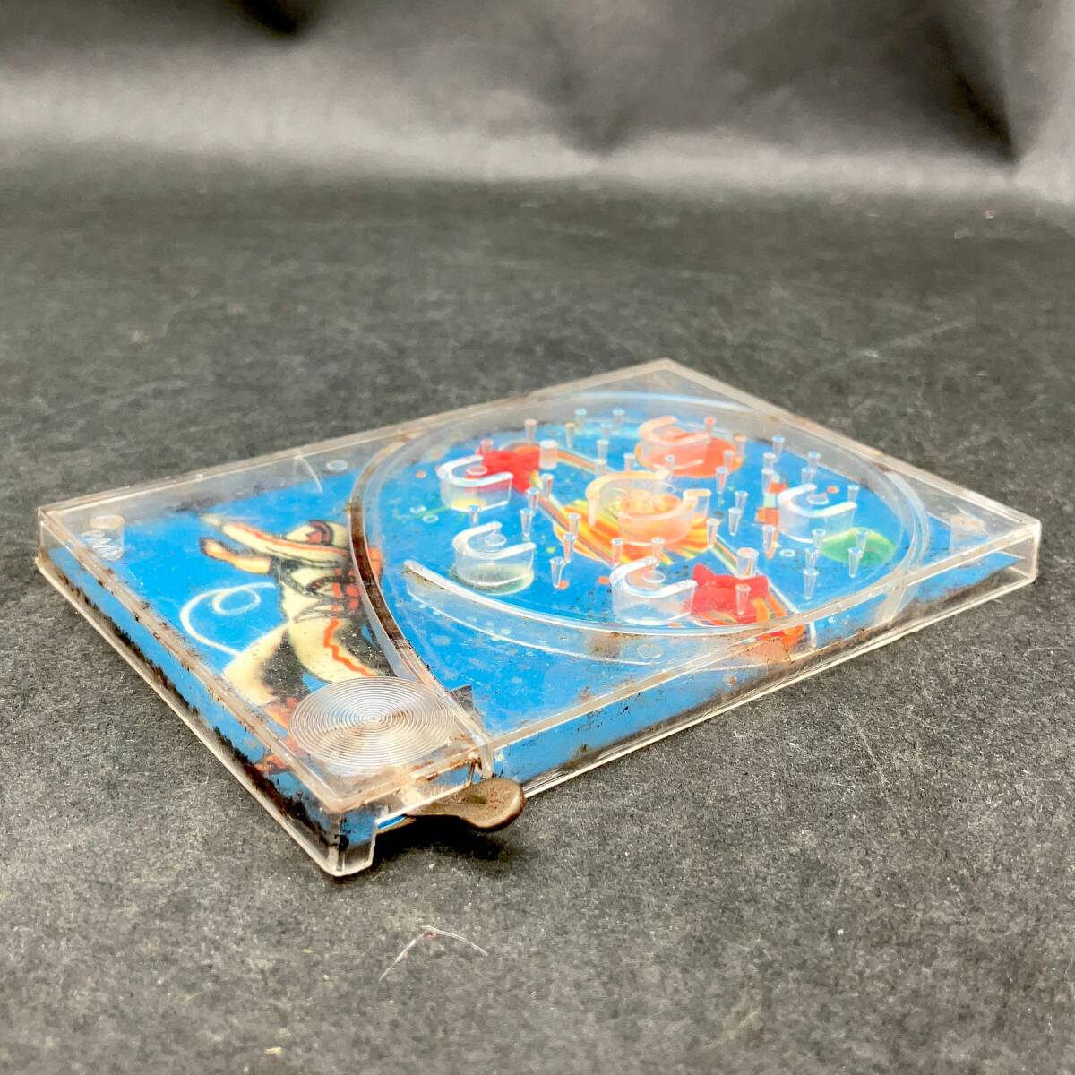 f-46822 that time thing cheap sweets dagashi shop Pachi pachinko cosmos game planet month surface .. earth star astronaut tin plate made in Japan dead stock Showa Retro retro toy 