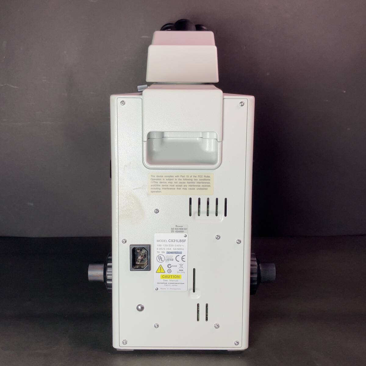k-64723 OLYMPUS オリンパス システム双眼生物顕微鏡 CX31 対物レンズ 通電確認のみ 現状渡し 箱/コード無しの画像6