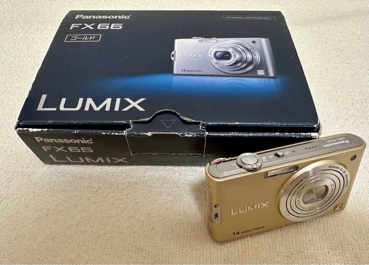 美品 デジカメ LUMIX DMC-FX66-N （リュクスゴールド）非売品三脚付き！