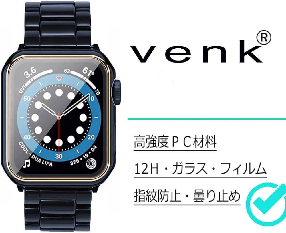 d-92venk アップルウォッチカバー ケース apple watch用 Series 8 7 SE 6 5 4 3 2 ガラスフィルム 一体型_画像6