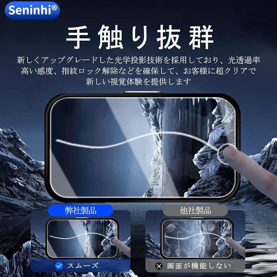c-965【 Seninhi 】対応 Huawei Band 8 ガラスフイル 【2枚セット 日本製素材旭硝子製 - 高 品質 】対応 HUAWEI スマートウォッチ_画像4