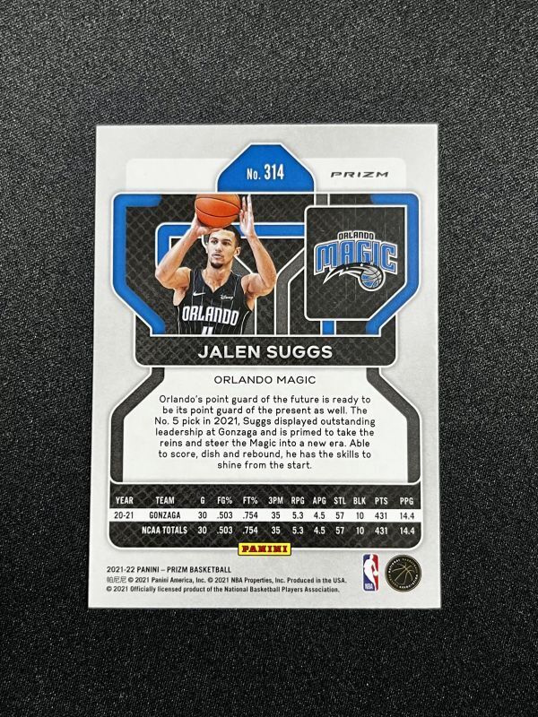 【RC】 Jalen Suggs ジェイレン・サッグス 2021-22 Panini NBA Prizm Ice Prizm Rookie マジックの画像2