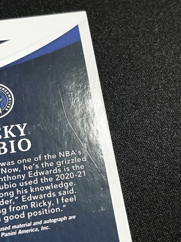 Ricky Rubio リッキー・ルビオ 50枚限定 2020-21 Panini NBA Immaculate Patch Auto 直筆サイン ウルブズ *説明必読の画像3