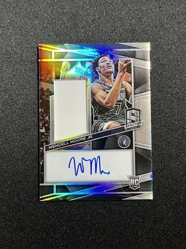 【RC】 Wendell Moore Jr. ウェンデル・ムーアJr. 199枚限定 2022-23 Panini NBA Spectra Rookie Jersey Auto 直筆サイン ウルブズの画像1