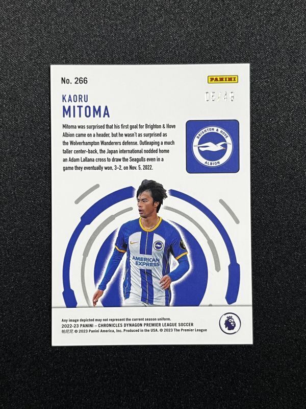 【49枚限定】 三笘薫 Kaoru Mitoma 2022-23 Panini Chronicles EPL Dynagon Blue Prizm Rookie RC Brighton 日本代表 の画像2
