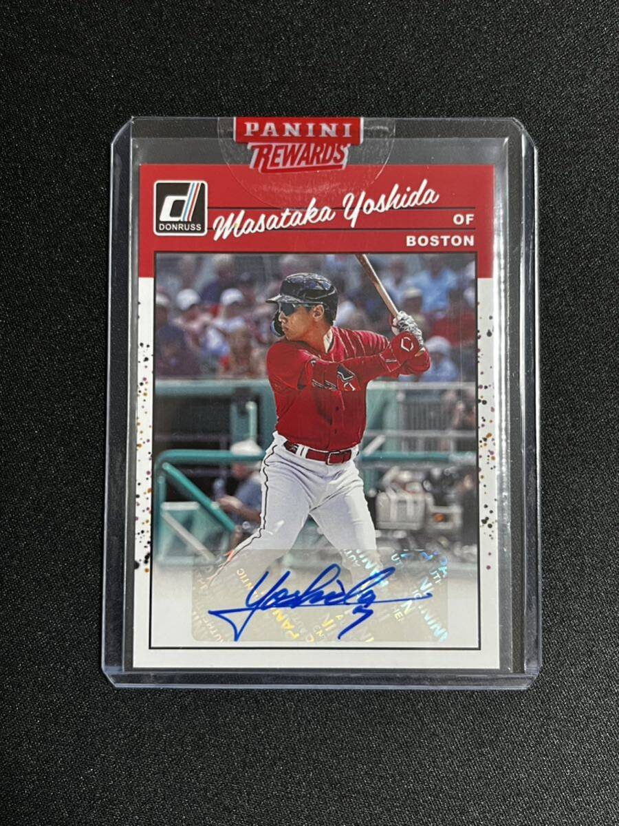 吉田正尚 直筆サインカード 2023 Panini Donruss Rookie Auto MLBの画像1