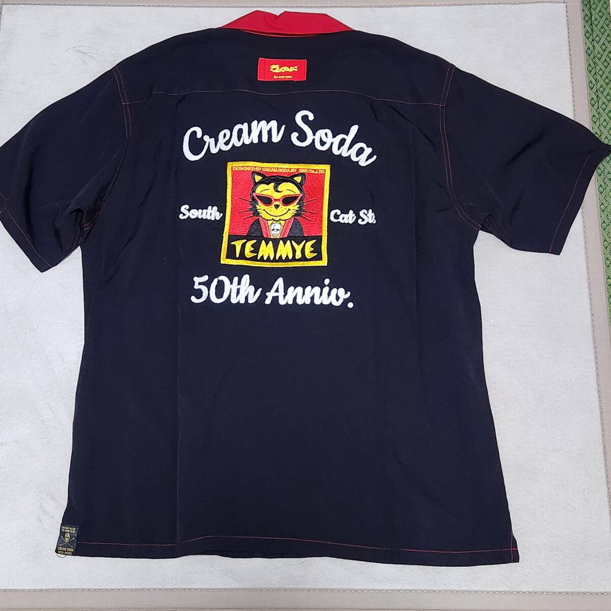 クリームソーダ 50周年記念限定ティミーボーリングシャツ ピンクドラゴン CREAM SODA の画像1