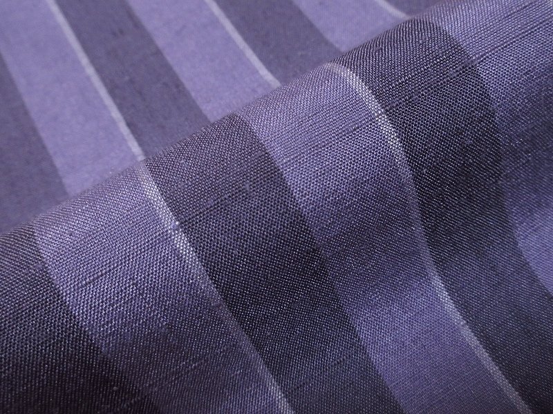 ドークブア■紬 縦縞 紫 やまと 極上の逸品 407の画像5