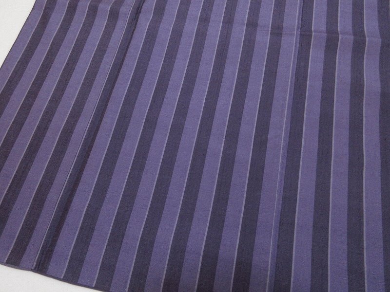 ドークブア■紬 縦縞 紫 やまと 極上の逸品 407の画像4