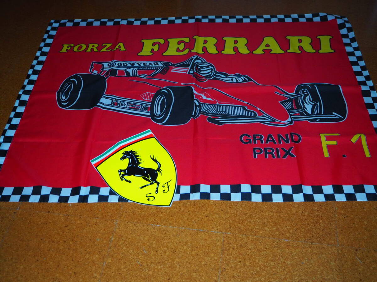 ドリームガレージに　ビンテージF1　フェラーリ　ビッグフラッグ　スクデリアフェラーリ　ステッカー　312ＴFORZA FERRARI_画像1