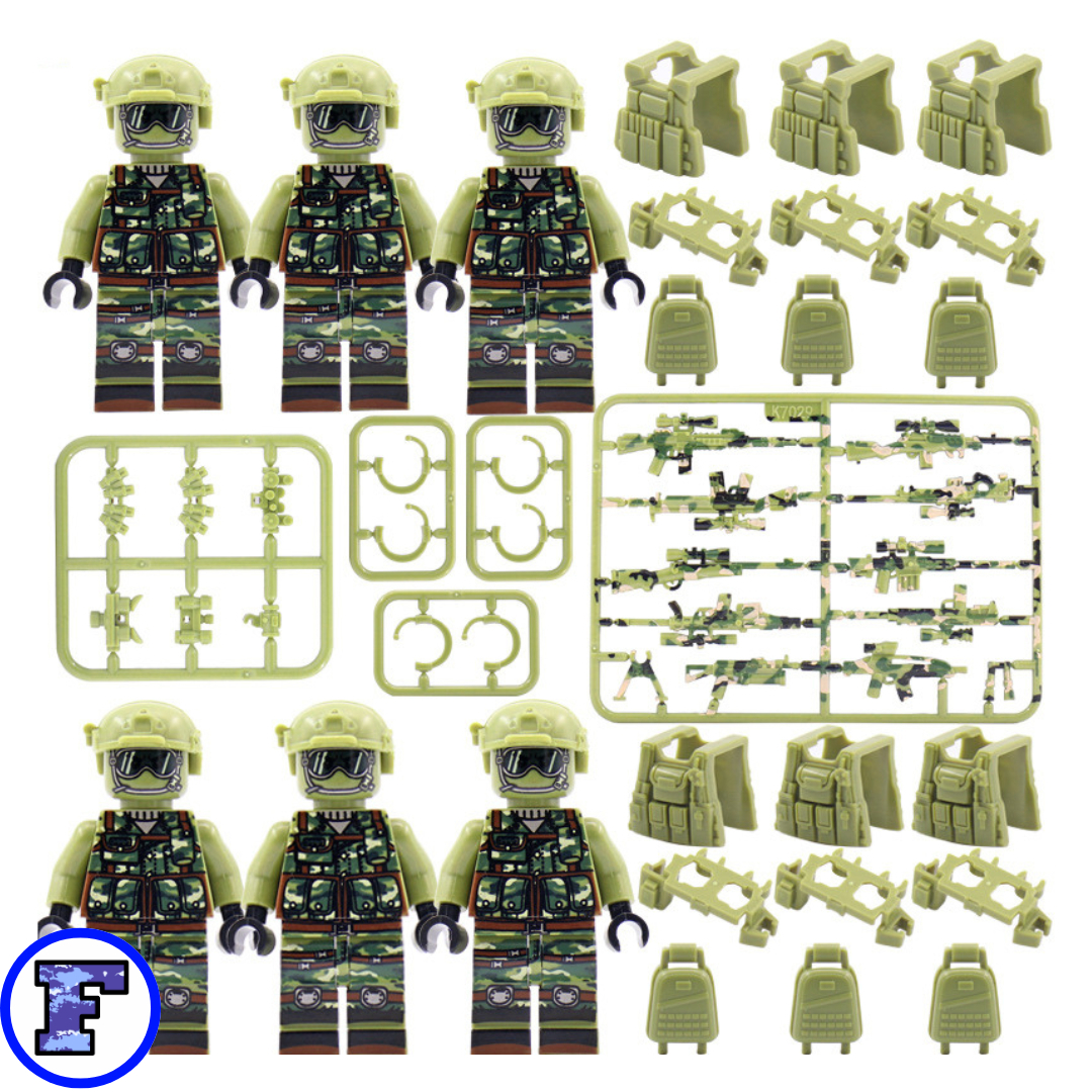 兵士 f ミニフィグ 兵隊 レゴ LEGO 互換 迷彩 子供 /h0_画像3