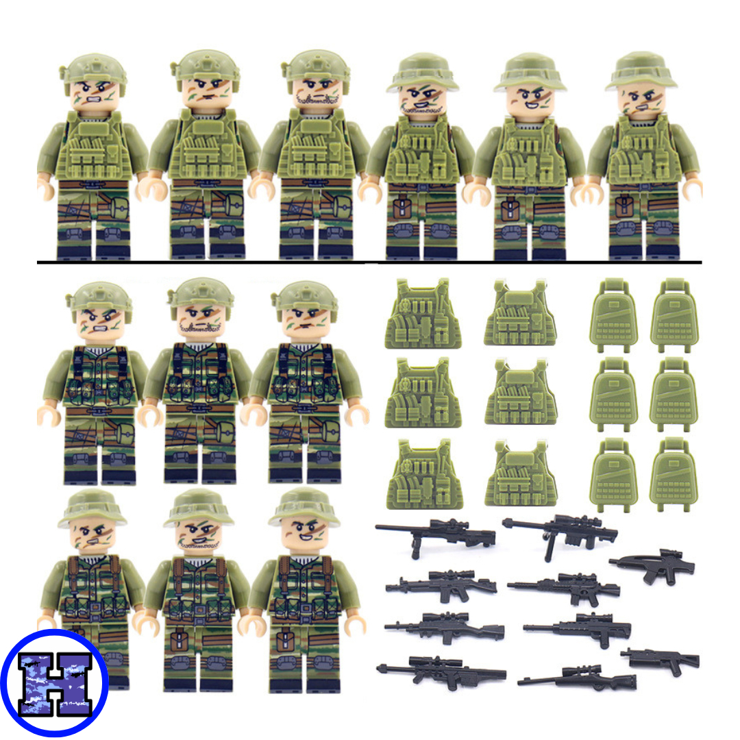 兵士 h ミニフィグ 兵隊 レゴ LEGO 互換 迷彩 子供 /h0_画像2